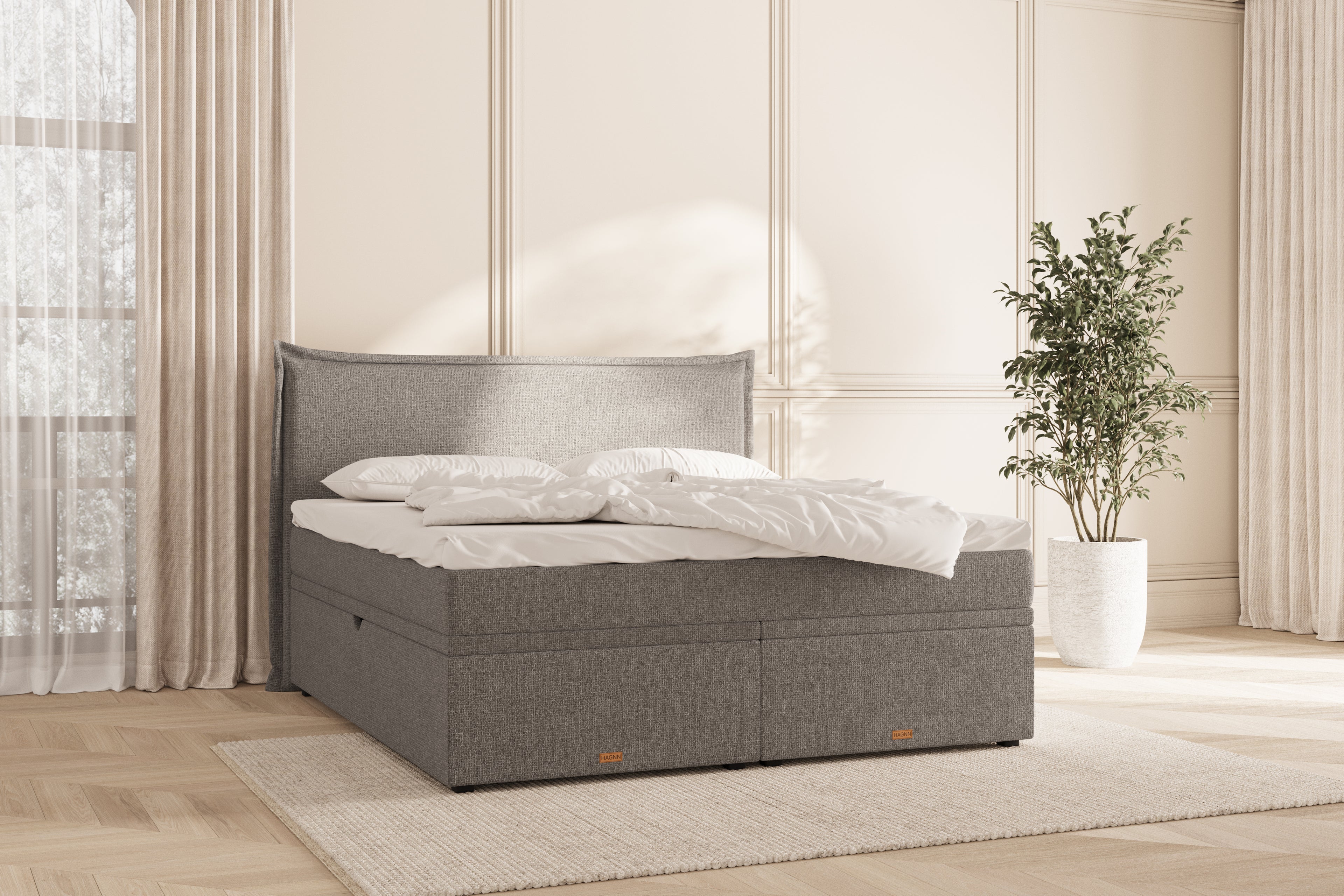 Elora Eva opbevaringsseng - grey - 180x200