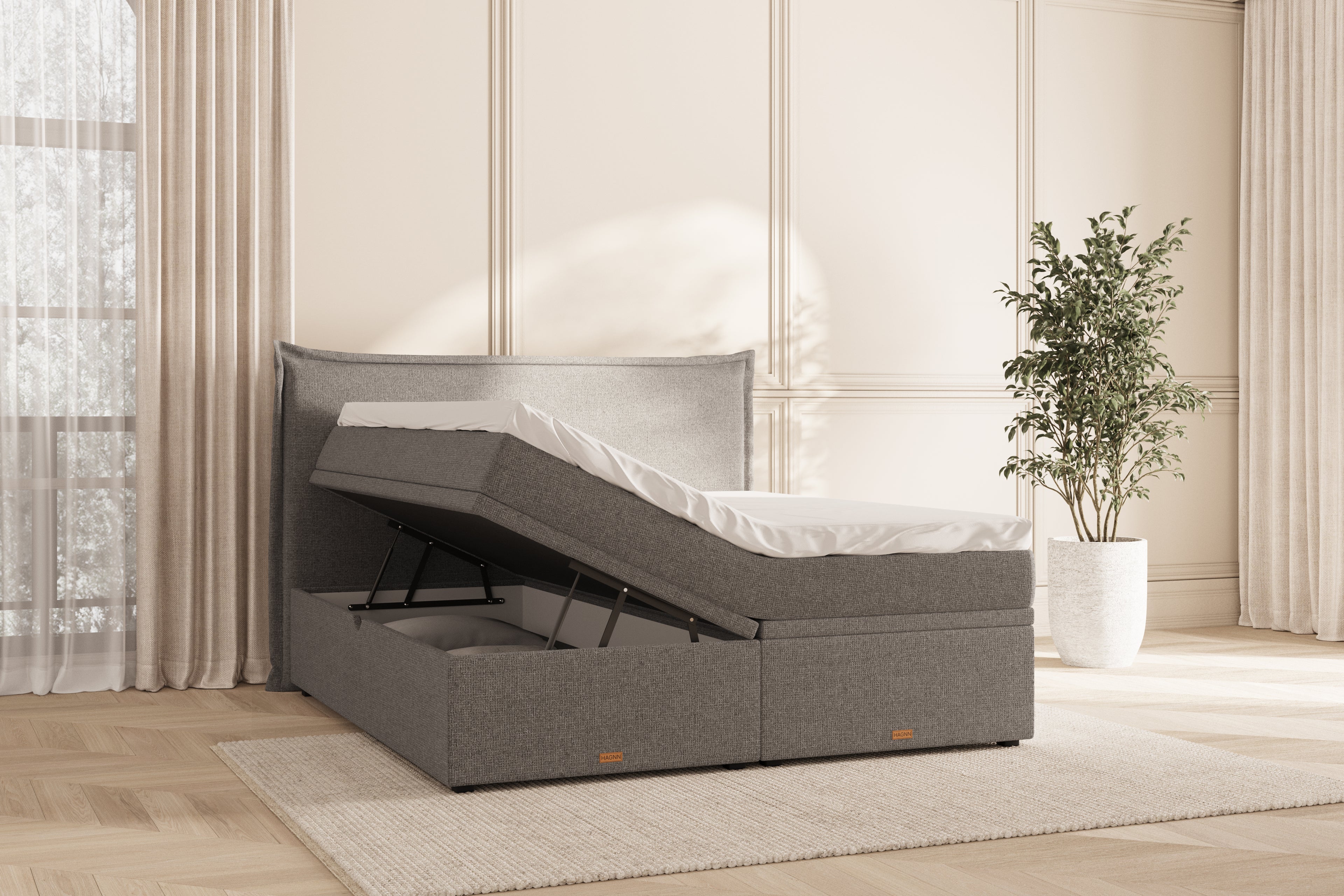 Elora Eva opbevaringsseng - grey - 180x200