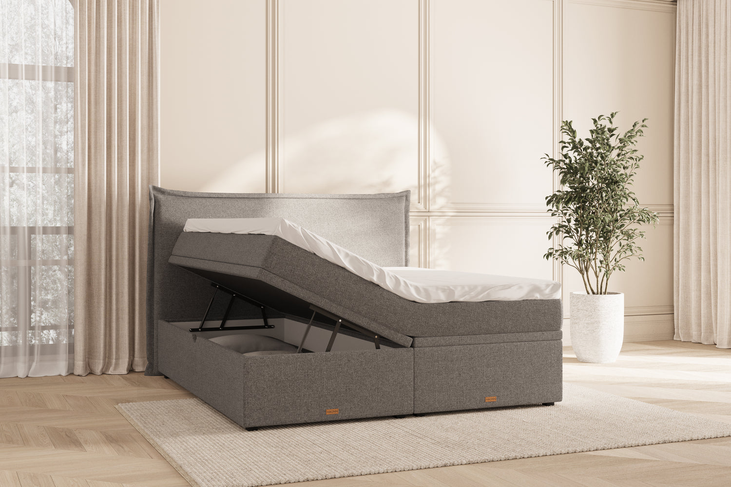 Elora Eva opbevaringsseng - grey - 180x200