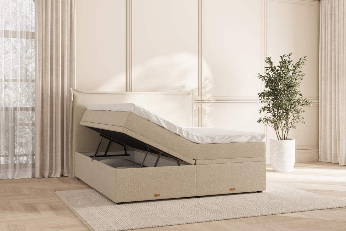 Elora Eva opbevaringsseng - beige - 160x200