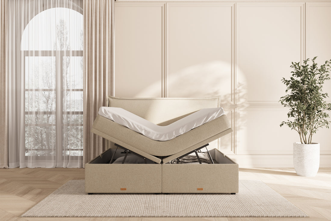 Elora Eva opbevaringsseng - beige - 160x200