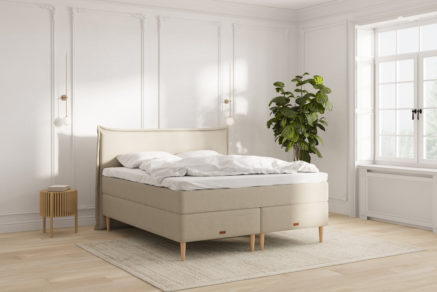 Icon Eva kontinentalseng - beige - 180x200