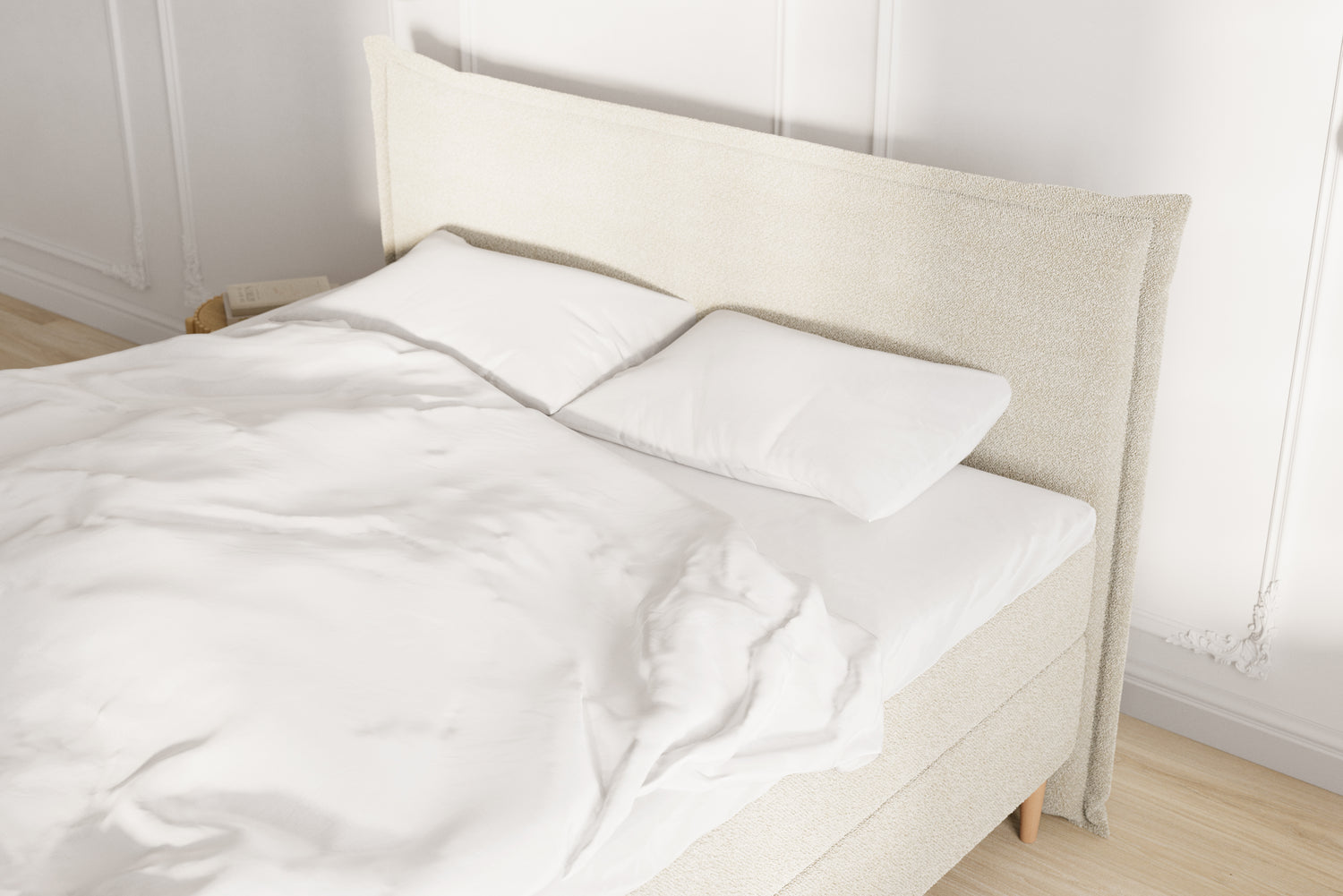 Icon Eva kontinentalseng - bouclé beige - 180x200