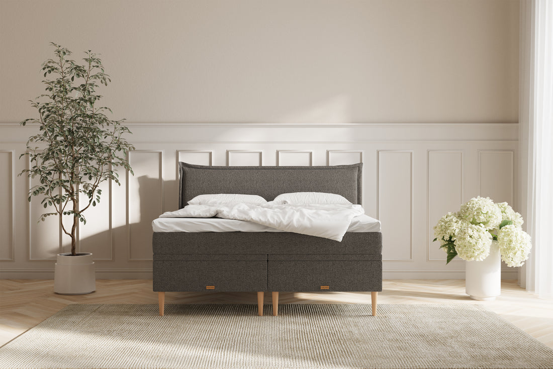 Noor Eva opbevaringsseng - grey - 160x200