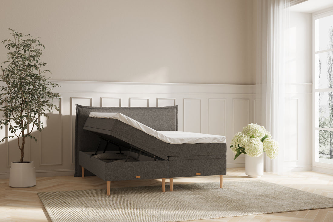 Noor Eva opbevaringsseng - grey - 180x200