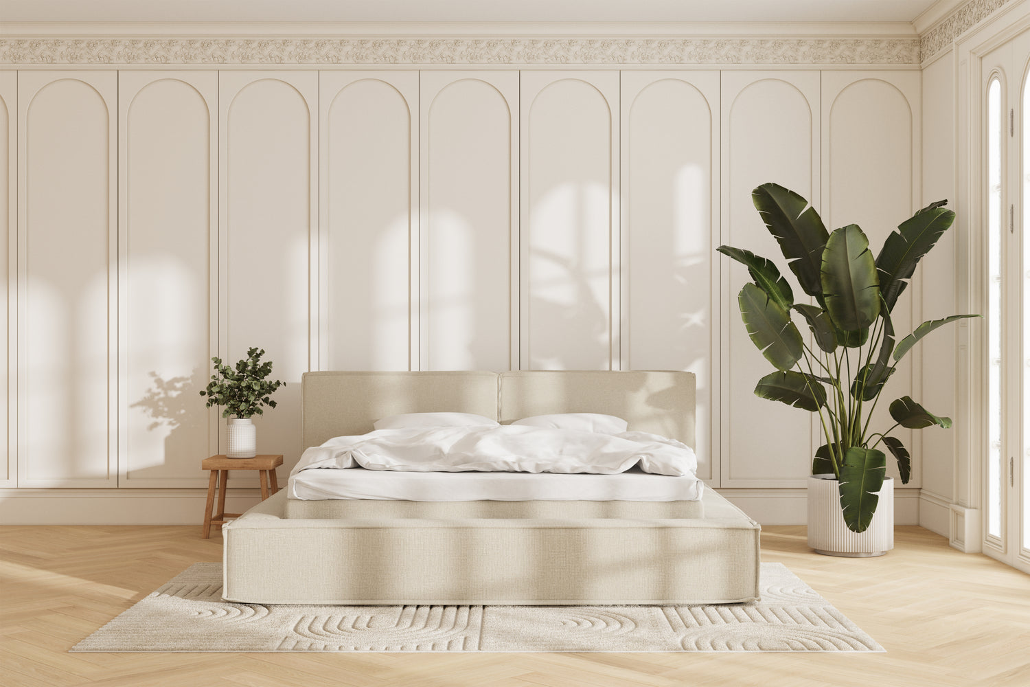 Oria Eva sengeramme - beige - 180x200