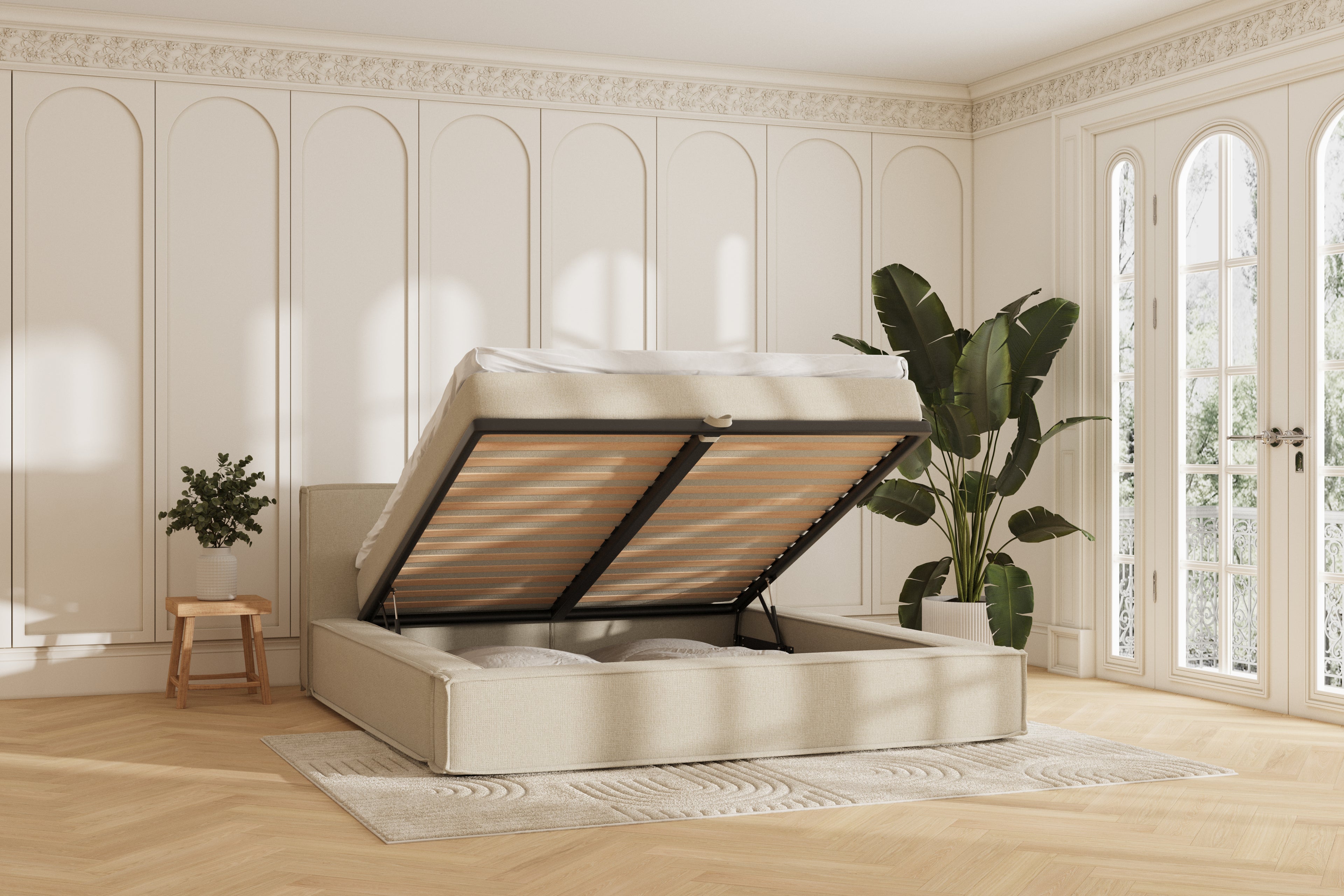 Oria Eva sengeramme - beige - 180x200