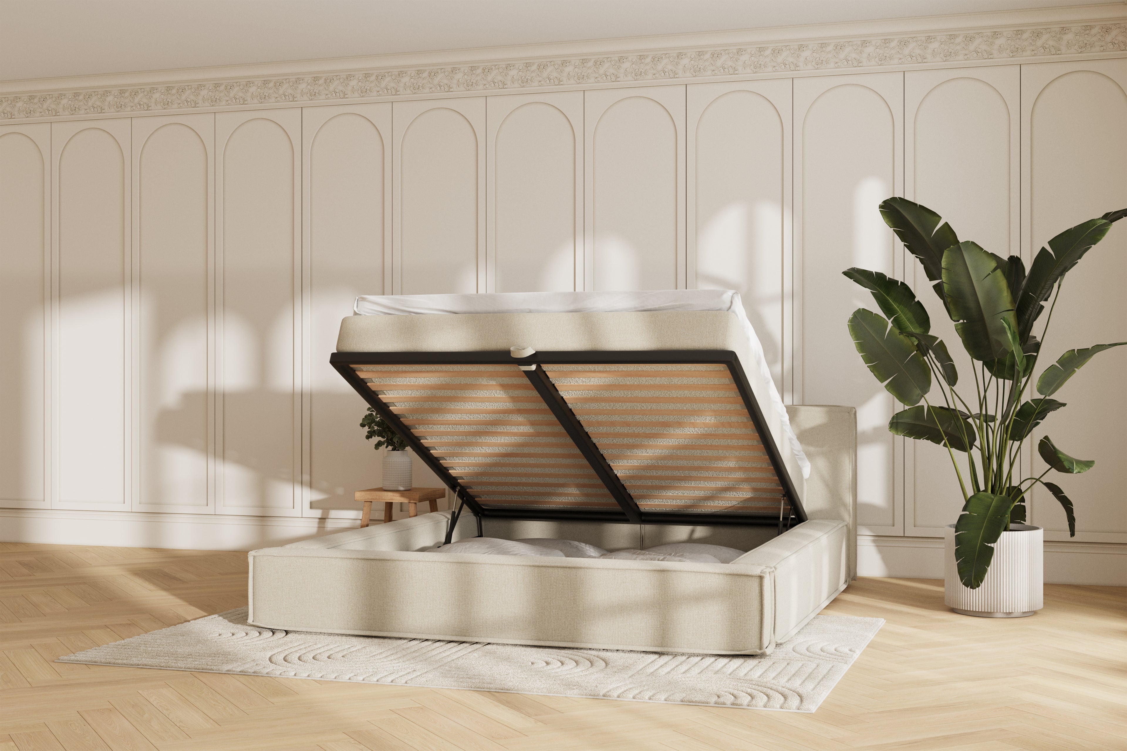 Oria Eva sengeramme - beige - 180x200