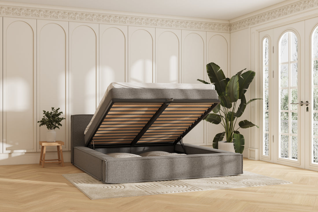 Oria Eva sengeramme - grey - 180x200